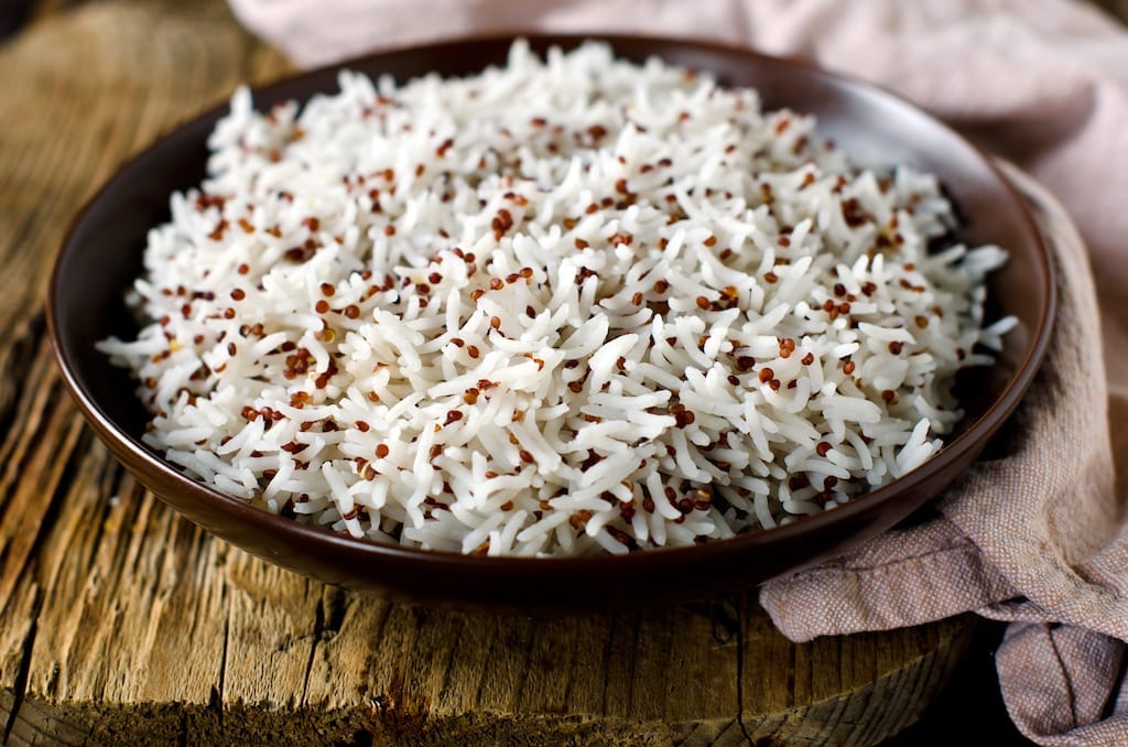 Vasitos de arroz integral con quinoa roja 2x125g (Vegetalia)