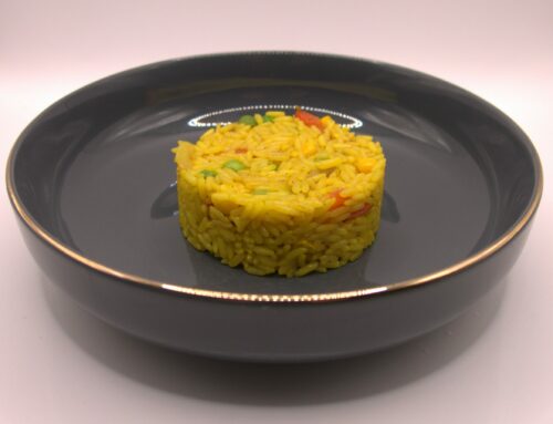Rice with sunny vegetables