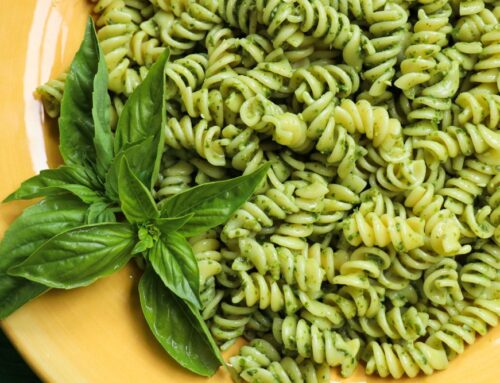 Fusilli with green pesto