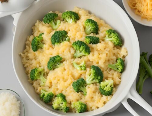 Reis mit Brokkoli- und Cheddar-Geschmack